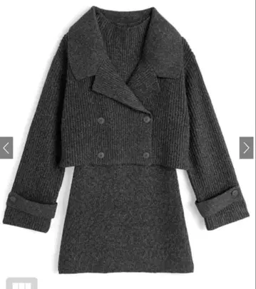 가디건 x 슬리브리스 원피스 니트 셋업[dr818]