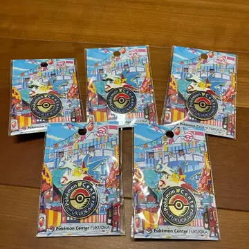 포켓몬 센터 후쿠오카 한정판 로고 핀즈 5개 세트 새상품
