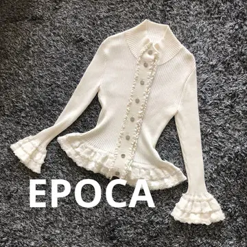 [ 새상품급 ] EPOCA 에포카 화이트 가디건 프릴 일본제