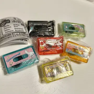 [새상품] 산리오 캐릭터즈 카세트 테이프 참 6종 세트