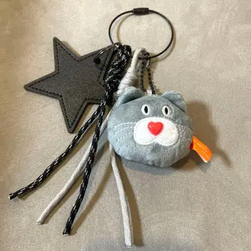 mojojojo 찰랑찰랑 키링 그레이 고양이