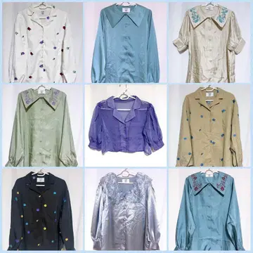 jouetie 블라우스 9점 묶음 판매 파랑 스카이블루 보라색