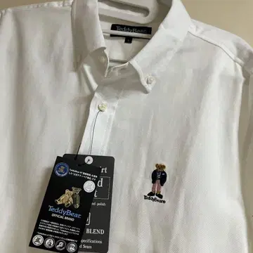 TeddyBear 자수 테디베어 화이트 셔츠 새상품 L