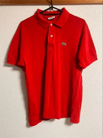 LACOSTE 레드 피케 셔츠