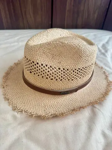 컨디션 최상 CA4LA 본 파나마 햇 59 L 컬럼비아제 밀짚모자 프린지