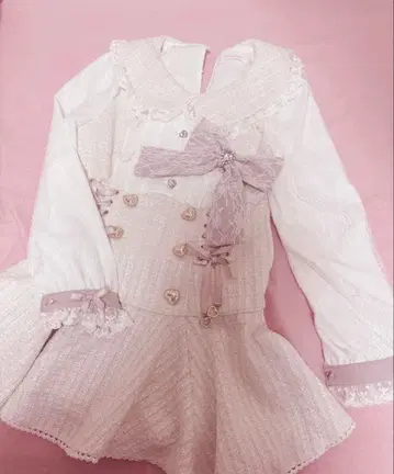 LIZ LISA 리즈리사 메시지 리본 트위드 셋업