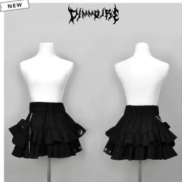 DimMoire PUNK 프릴 미니 스커트 [ 블랙 ]