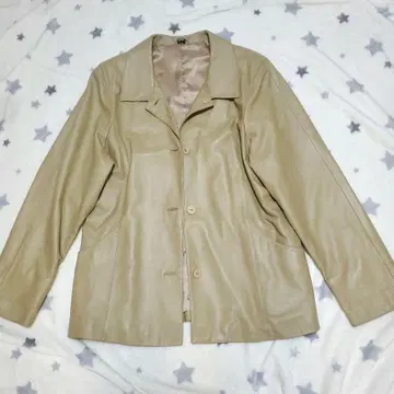 [레어 LL 사이즈] Jubien 주비앙 램 가죽 자켓 양가죽 베이지