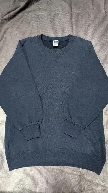 90s 러셀 애슬레틱 맨투맨 네이비 USA제 앞V L 무지