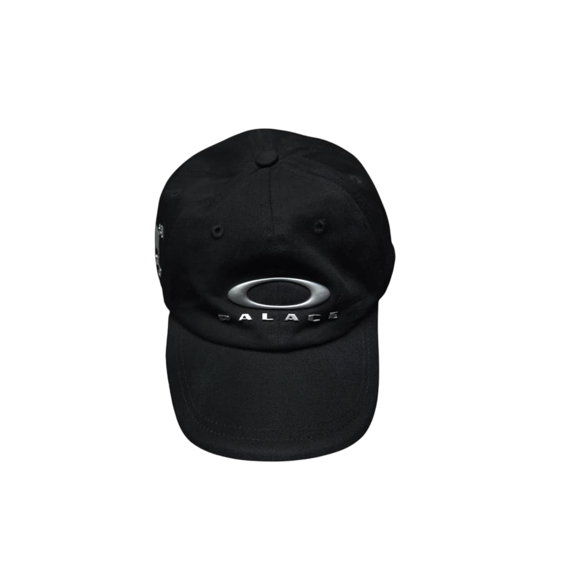 Palace x Oakley 6-Panel Cap Black Silver on Bunjang Global Site.