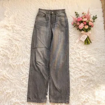 [ R.H. VINTAGE ] 거너 스트레이트 데님 팬츠 그레이 23인치