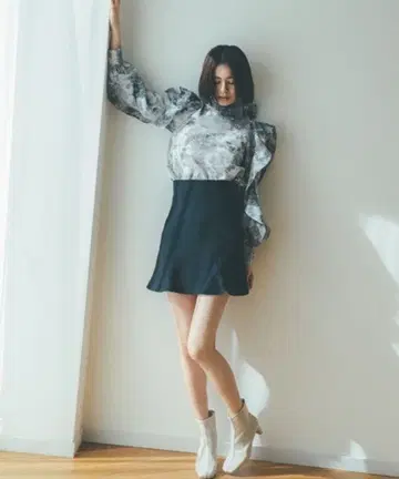 미사용 택 포함 SNIDEL 플레어 미니 스커트 숏 팬츠 BLK