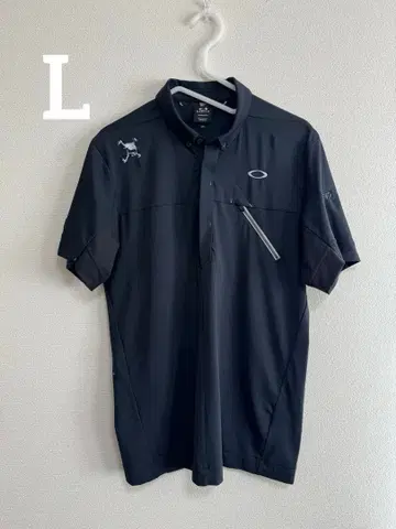 Oakley 스컬 블랙 피케 셔츠 [ L 사이즈 ]