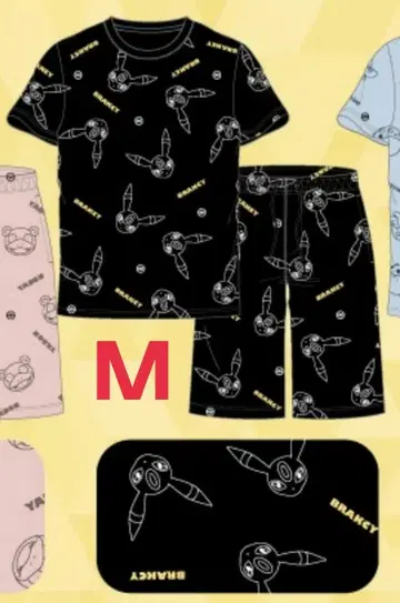 포켓몬 블래키 룸웨어 T셔츠 숏팬츠 상하의 M