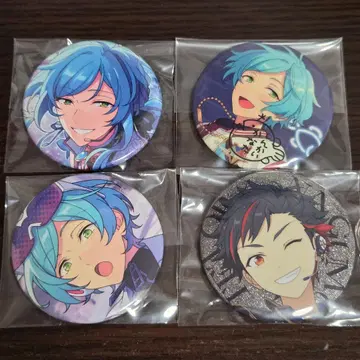 앙상블 스타즈!! 심해 카나타 나구모 테토라 컬렉션 캔뱃지 4개 세트