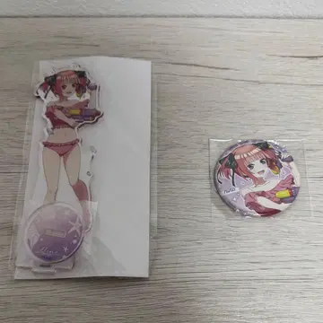 5등분의 신부 x 마네키네코 아크릴 스탠드+캔뱃지 니노 세트