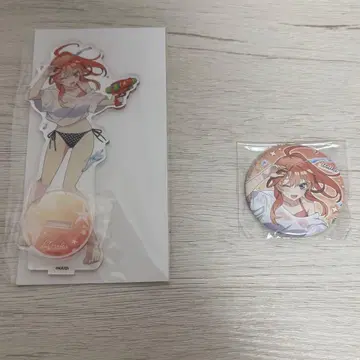 5등분의 신부 x 마네키네코 아크릴 스탠드+캔뱃지 사츠키 세트