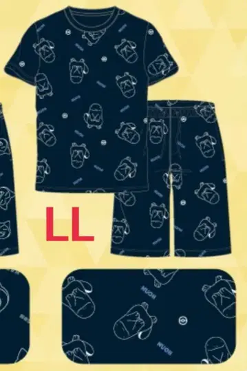 포켓몬 누오 룸웨어 T셔츠 숏팬츠 상하의 LL