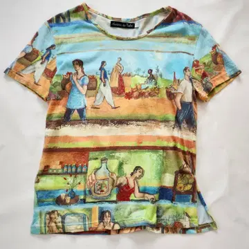 아방튀르 드 투알 컷소 티셔츠 스트레치 프랑스 회화