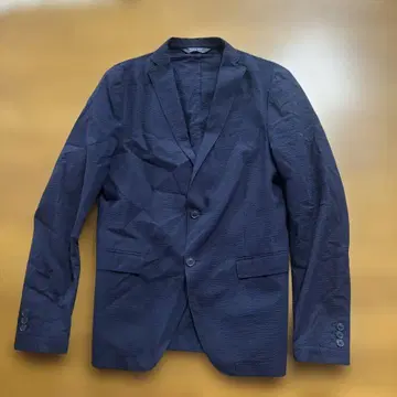 ZARA MAN 시어서커 테일러드 자켓 네이비 USA40