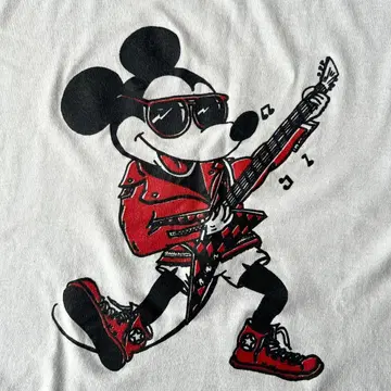 80s Mickey Tee 미키 티셔츠 L 디즈니 빈티지