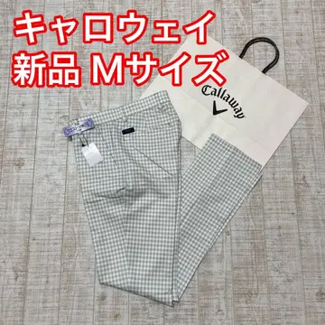 새상품 캘러웨이 스트레이트 팬츠 체크 무늬 그레이 M 사이즈