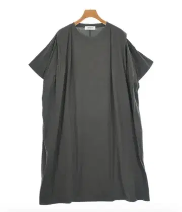 ZUCCA 그레이 반팔 원피스 슬릿