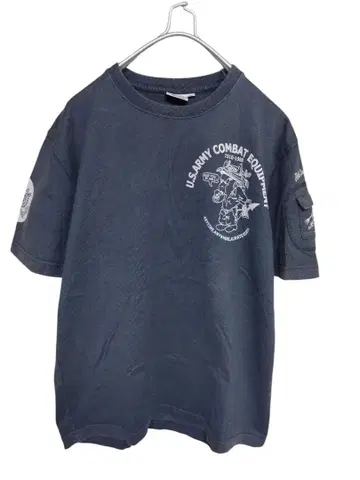 [테드맨] TEDMAN 밀리터리 T셔츠 비품 도해 사이즈 40 M 네이비