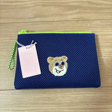 택 포함 새상품 러브러리 바이 페이러 feiler 메쉬 파우치 테디