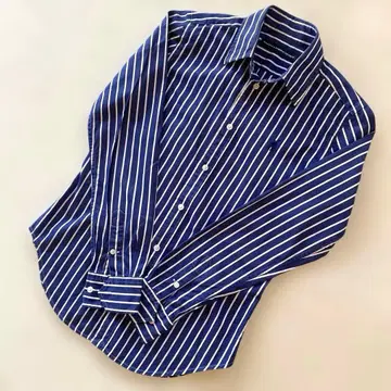 랄프 로렌 스포츠 스트라이프 셔츠 아름다운 실루엣 여성용 S~M 상당