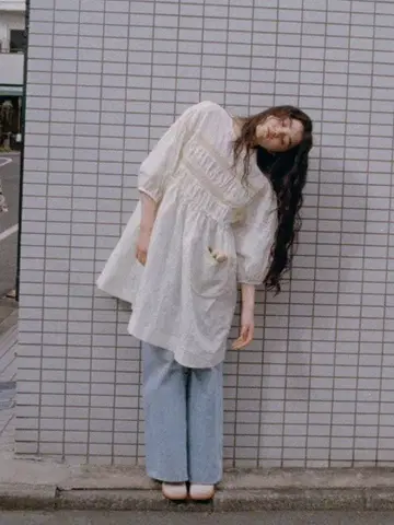 Fletta 아이보리 프릴 원피스