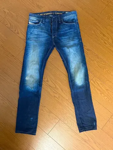 SAFADO 슬림 스트레이트 다크 블루 데님 인디고 W26 L32
