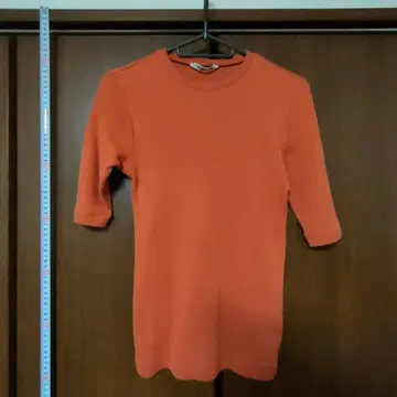 새상품급 오라리 AURALEE 리브 티셔츠 1 오렌지 일본제