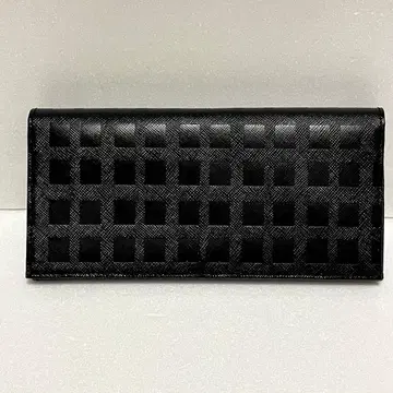 [DAKS] 장지갑 체커 엠보싱 남성용, 블랙