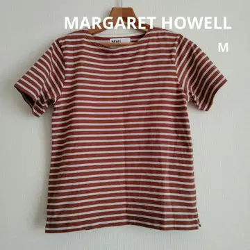 MHL, 브라운과 베이지 보더 T셔츠 M 사이즈