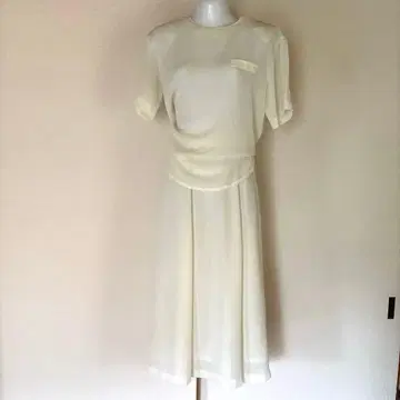 아이보리 쉬폰 셋업 반팔