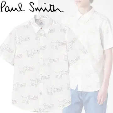 폴스미스 Drawn by Paul 'Dog' 반팔 셔츠 XXL
