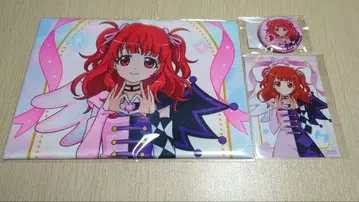 프리티 리듬 마루쿠지 비주얼 크로스 엽서 캔 배지 하루네 아이라