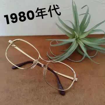 1980년대 골드 메탈 프레임 오벌 안경