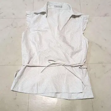 BALLSEY 보르지 랩 블라우스 프릴 칼라 코튼 일본제