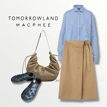 [일본제] 투모로우랜드*MACPHEE*코튼 린넨 랩스커트