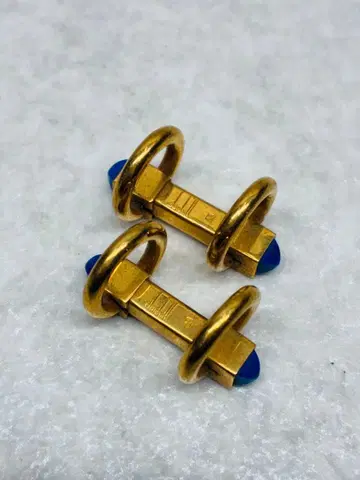 던힐 라피스 라줄리 반지 커프스 커프 링크 롱 쉐이프 커프스 단추