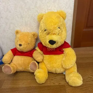 푸우 봉제 인형 2체 세트