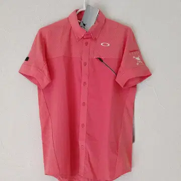 새상품 Oakley 핑크 골프 셔츠 택 포함 흡한속건 성능 M 우먼 OK