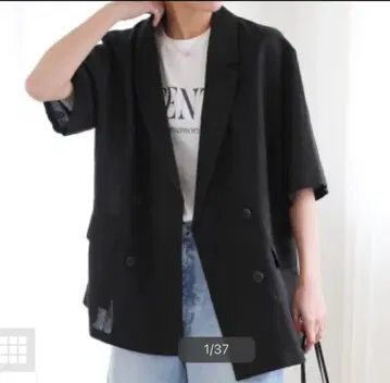 저널 스탠다드 리룸 하프 슬리브 자켓 린넨 더블 봄/여름