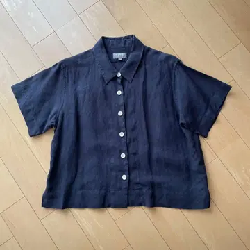 MARGARET HOWELL 마가렛호웰 린넨 셔츠 다크 네이비