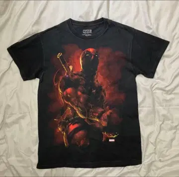 일본 미발매 MARVEL 데드풀 티셔츠 페이드 티셔츠 M 사이즈