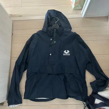 USA 구제 의류 90s 나일론 자켓 아노락 후드티 네이비 자수