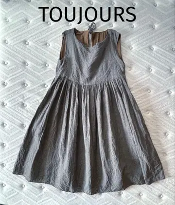 TOUJOURS 린넨 와이드 개더 원피스 luxe arts