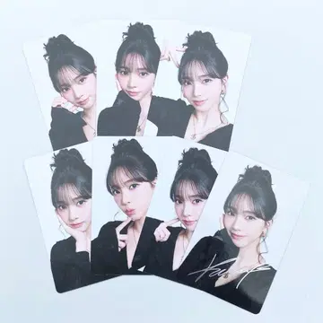 aespa 왈츠 랜티큘러 트레이딩 카드 금박 사인 포함 7종 컴프 카리나